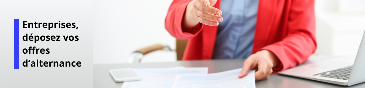 Bannière dépôt offres alternance entreprises